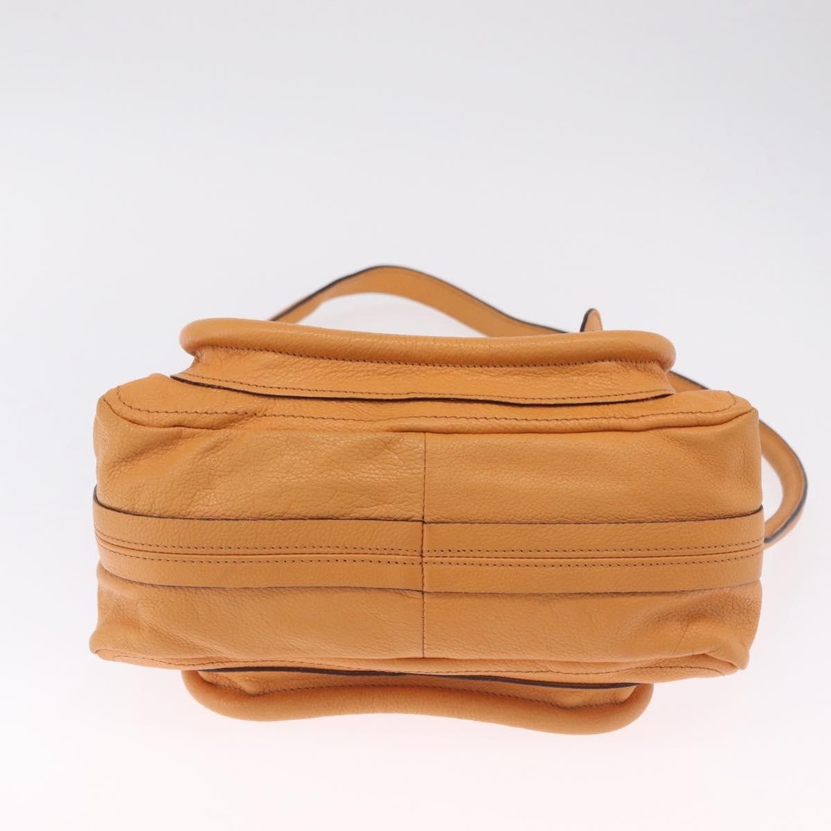 Chloe Paraty Top Handle Leather, Orange, Leather, Handbag
