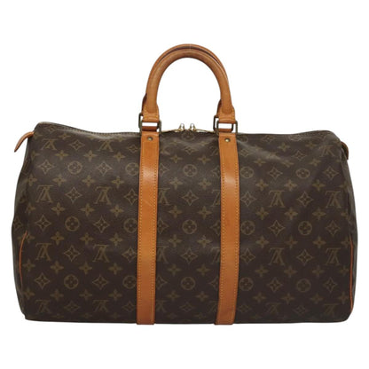 Louis Vuitton Keepall 45, Brown, Canvas, travel