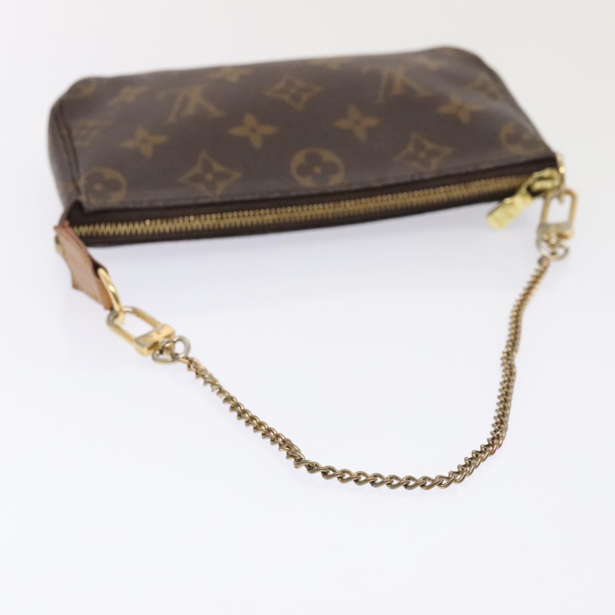 Louis Vuitton Pochette Accessoire, Brown, Canvas, shoulder