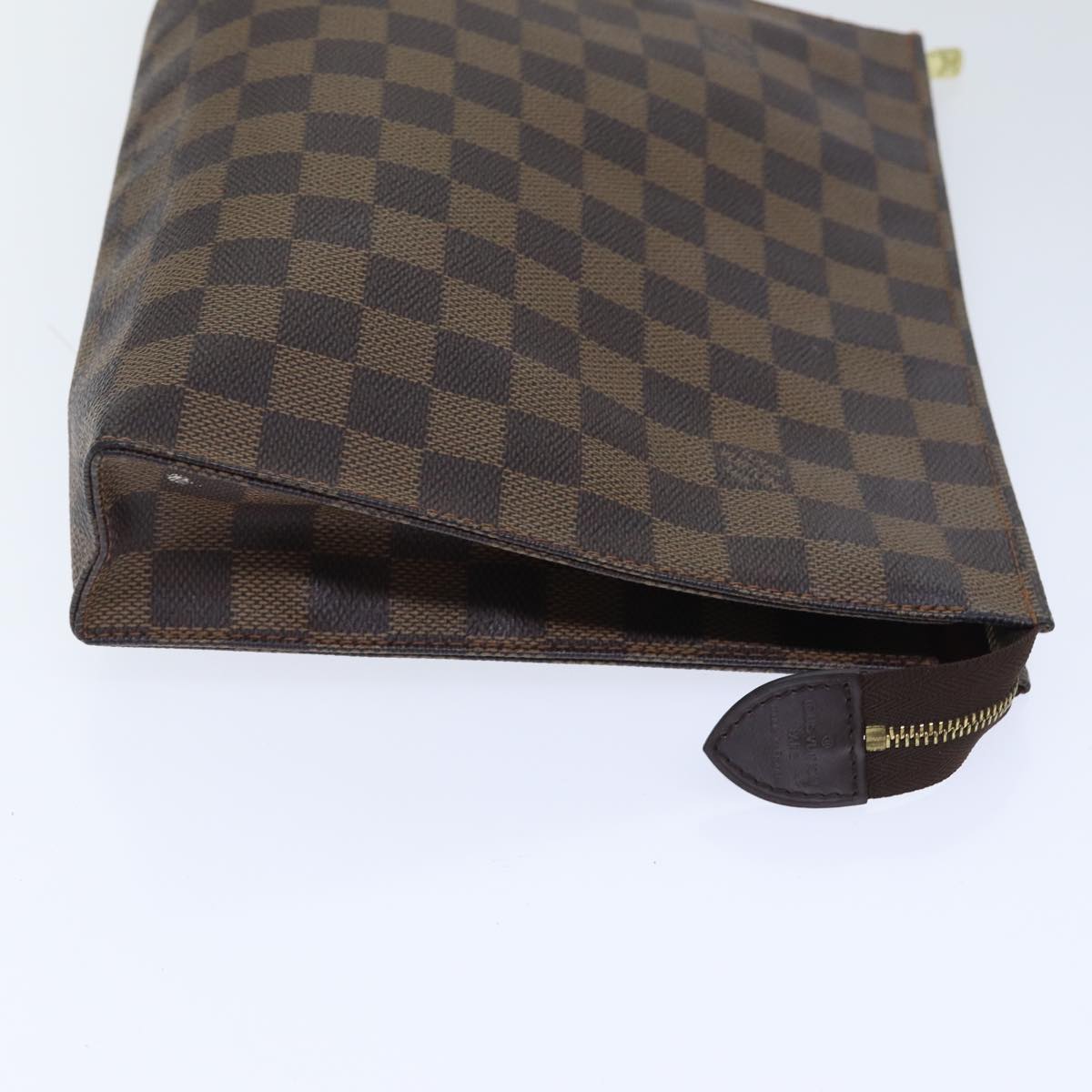 Louis Vuitton Poche Toilette, Brown, Canvas, clutch