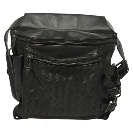 Bottega Veneta Intrecciato, Black, Leather, shoulder