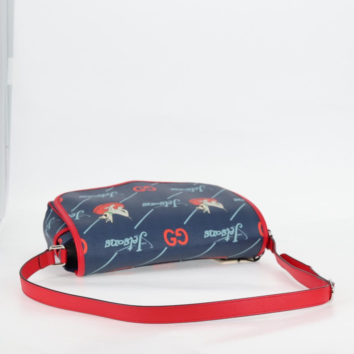 Gucci, Blue, Canvas, shoulder