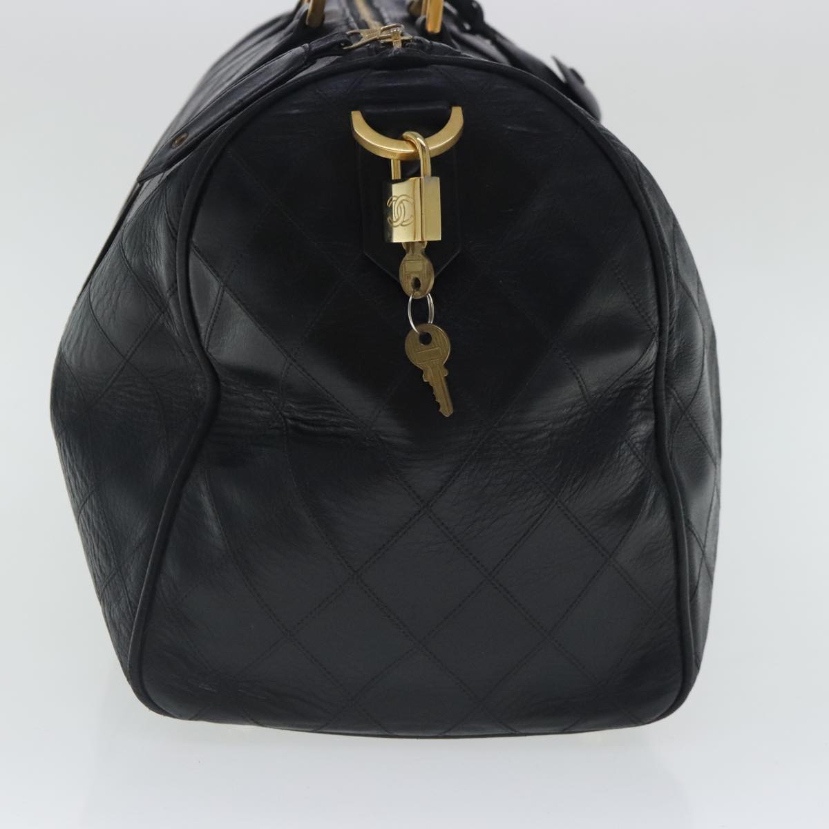 Chanel Coco Mark, Black, Leather, travel