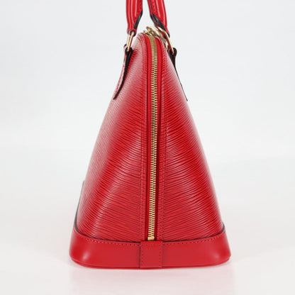 Louis Vuitton Alma, Red, Leather, handbag