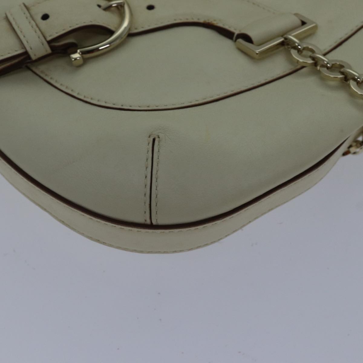 Salvatore Ferragamo Gancini, Beige, Leather, shoulder