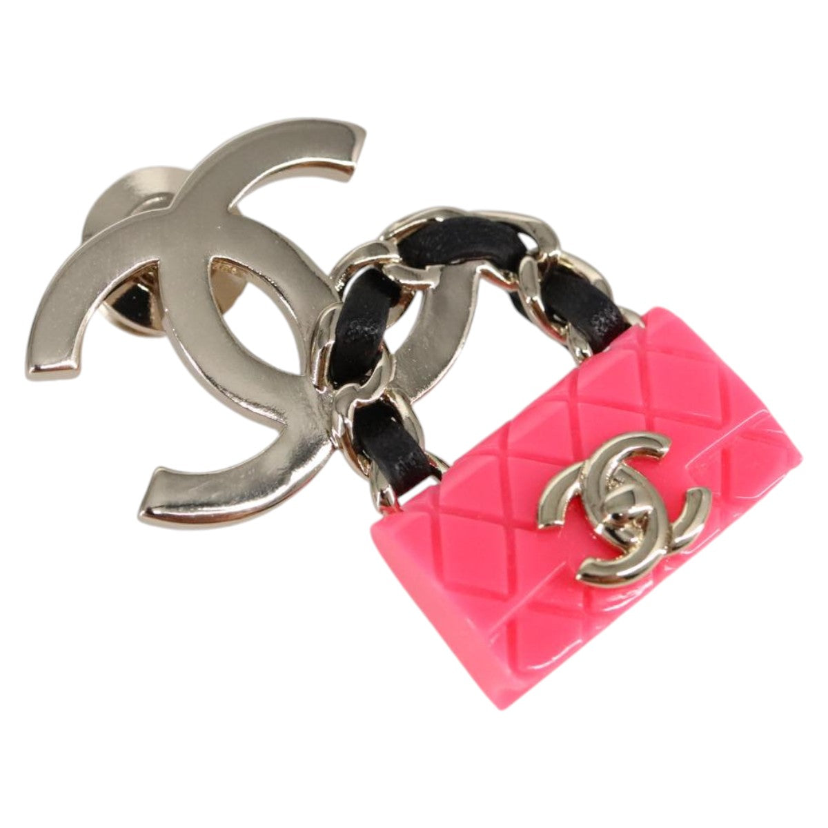 Chanel Coco Mark, Silver, Metal, brooch