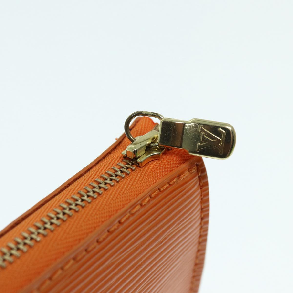 Louis Vuitton Pochette Accessoire, Orange, Leather, handbag