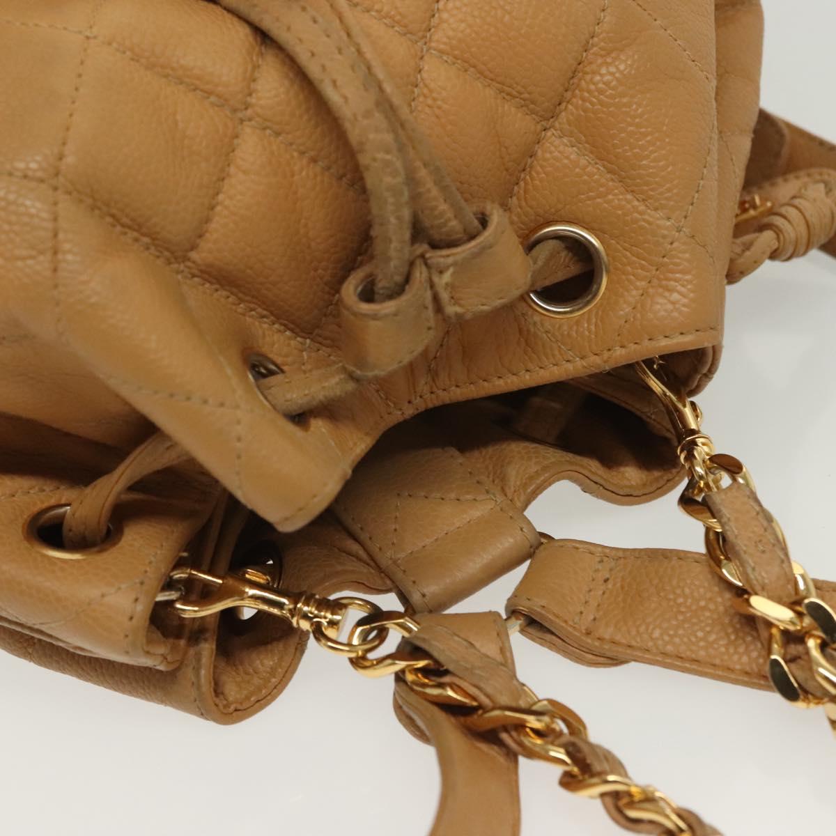 Chanel Vintage, Yellow, Leather, backpack