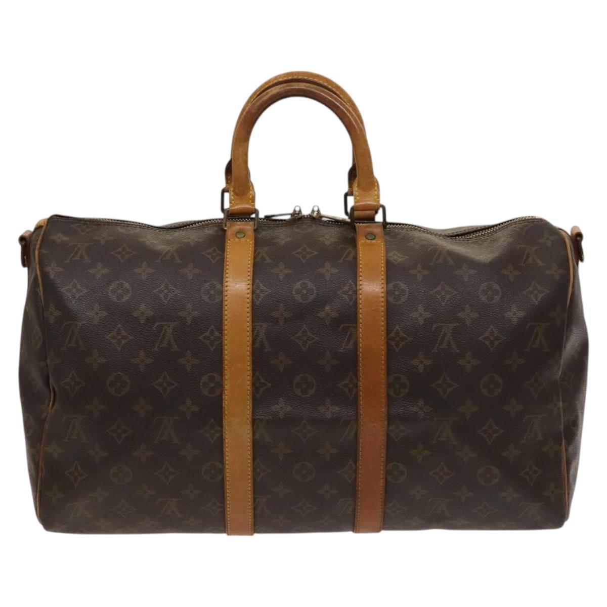 Louis Vuitton Keepall Bandouliere 45, Brown, Canvas, travel