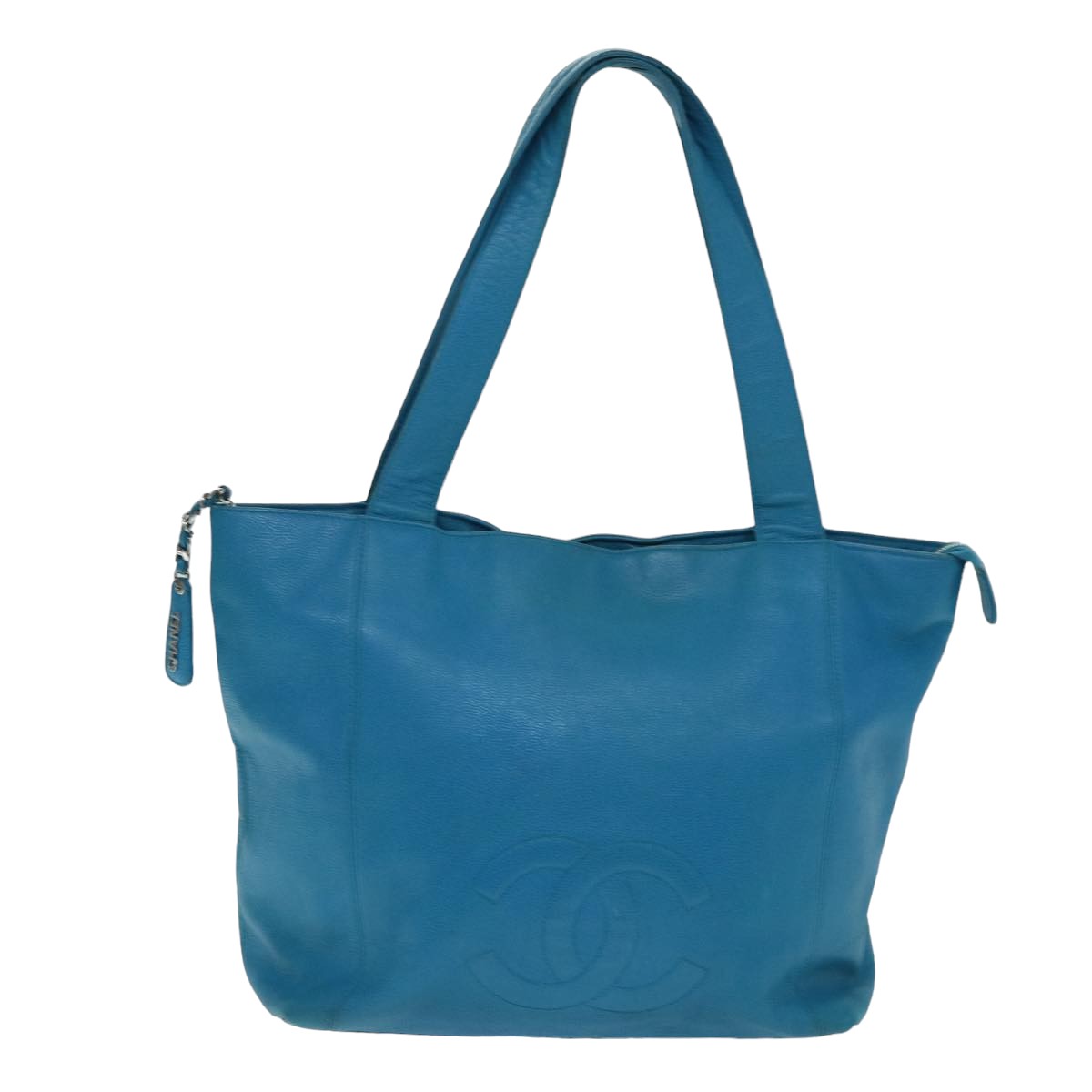 Chanel -, Blue, Leather, tote