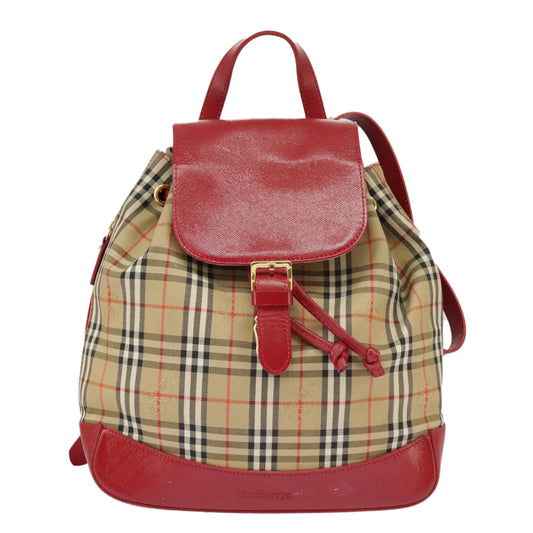 Burberry Nova Check, Beige, Canvas, backpack