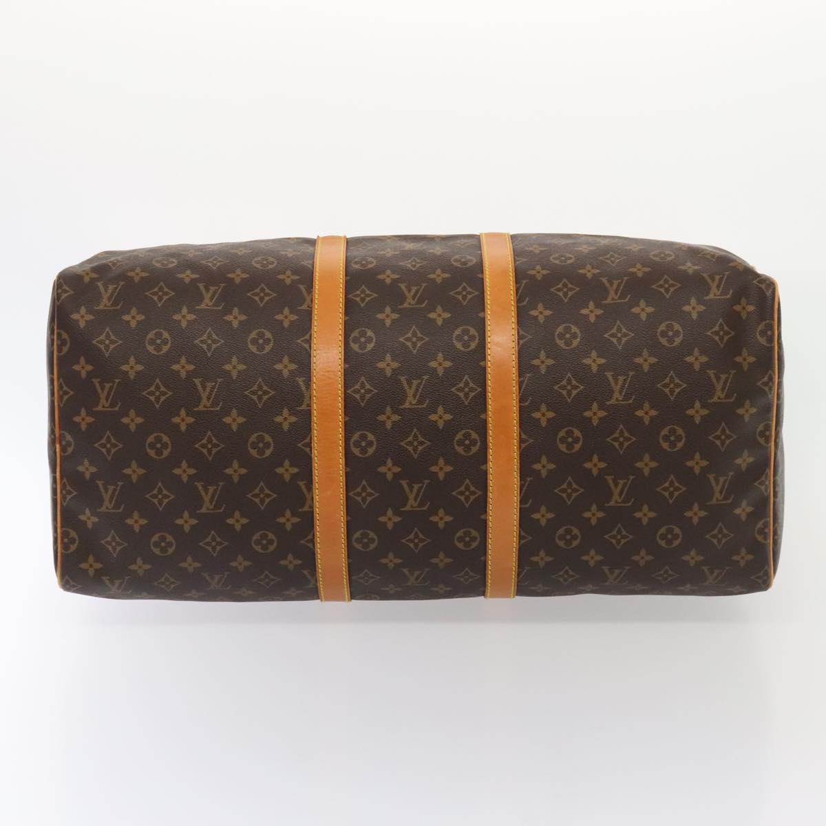 Louis Vuitton Keepall 55, Brown, Canvas, travel