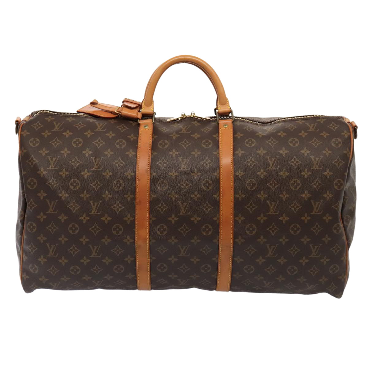 Louis Vuitton Keepall Bandoulière 60, Brown, Canvas, travel