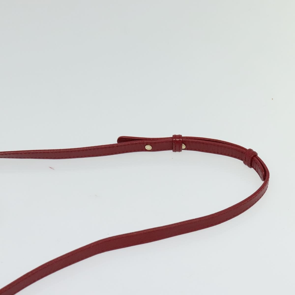 Bvlgari Signature Leather, Red, Leather, Shoulder Bag