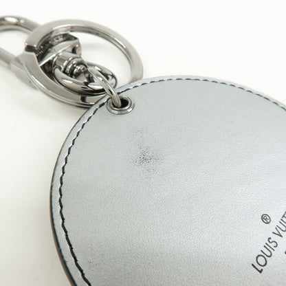 Louis Vuitton Round Bag Charm and Key Holder Reverse Monogram Eclipse None, Silver, Canvas, Charm