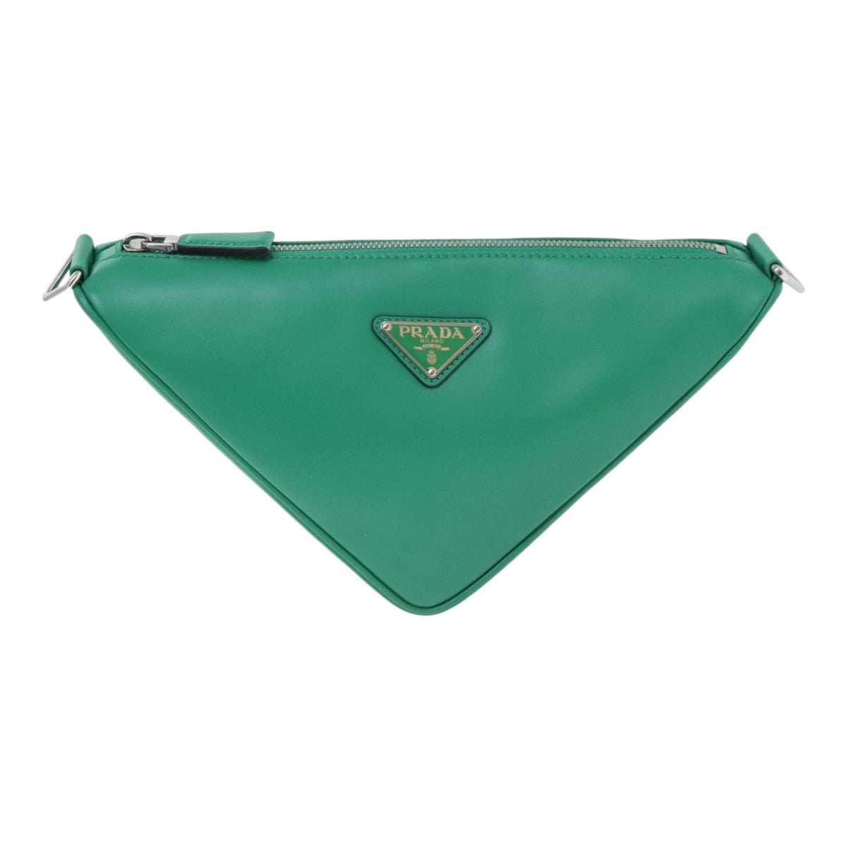 Prada --, Green, Leather, clutch