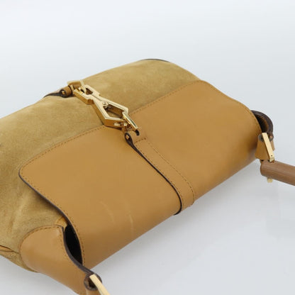 Gucci Bamboo Jackie Suede, Beige, Suede, Handbag
