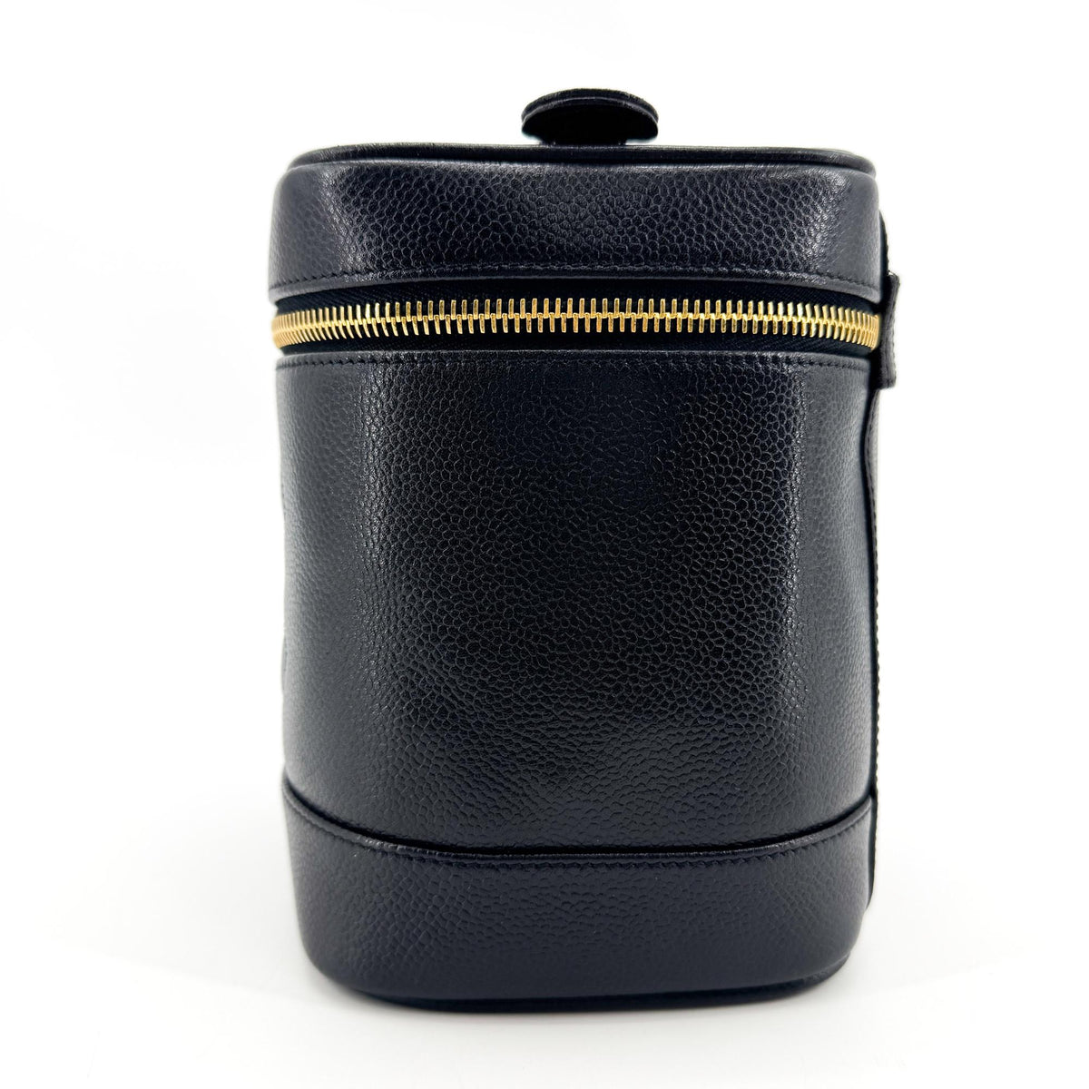 Chanel Vintage Timeless Cosmetic Case Caviar, Black, Leather, Clutch