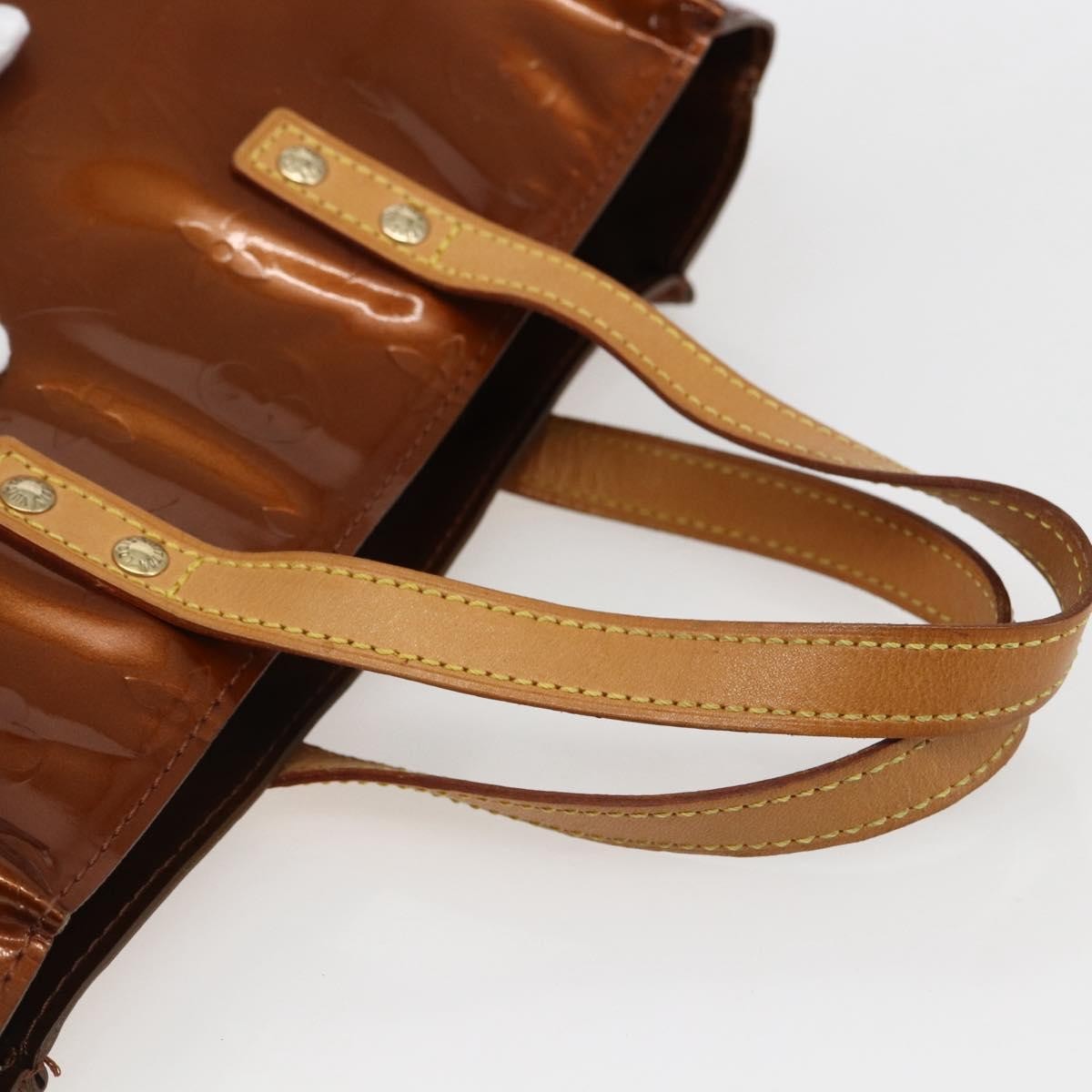 Louis Vuitton Reade Monogram Vernis, Brown, Patent Leather, Handbag