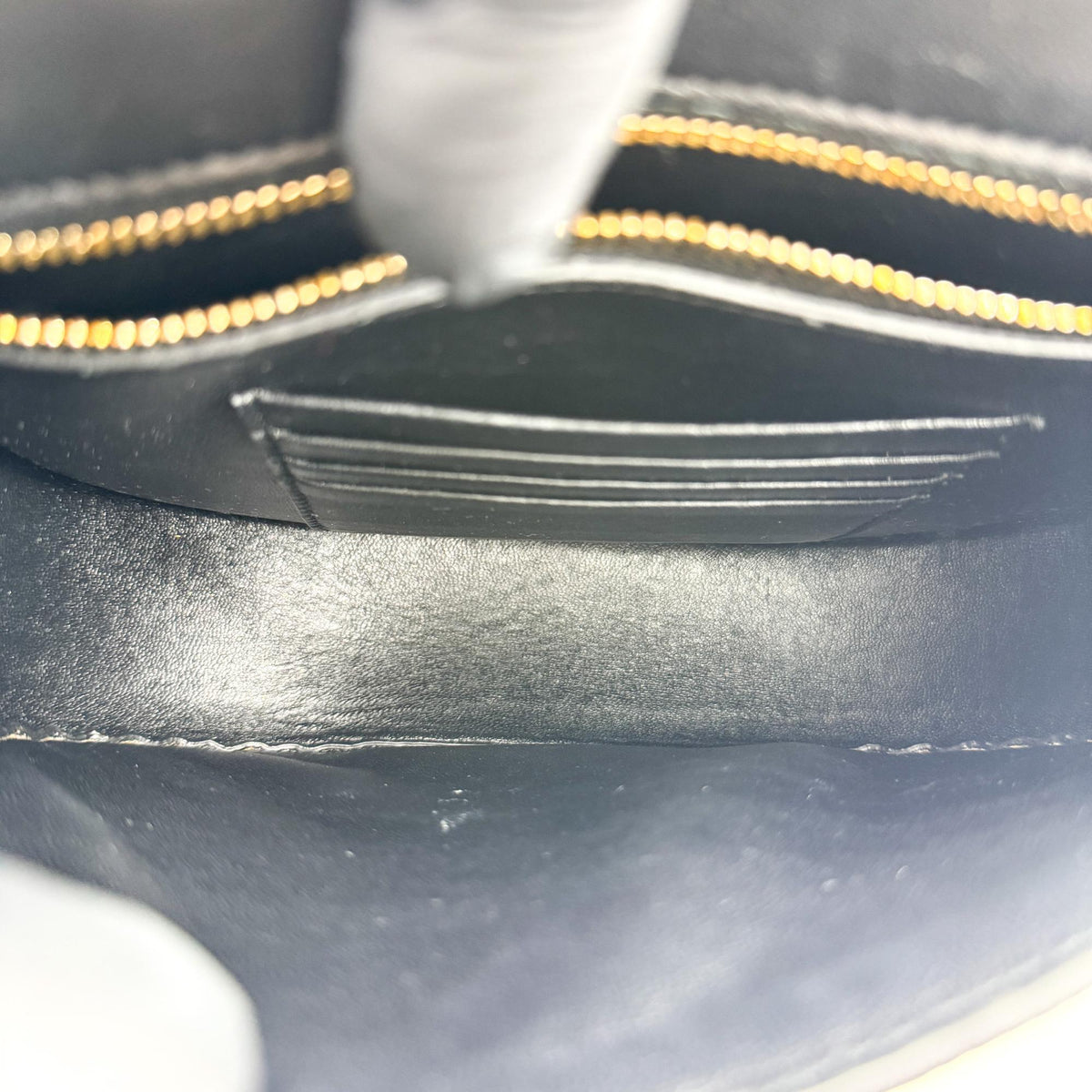 Celine Trotteur Calfskin, Black, Leather, Crossbody Bag