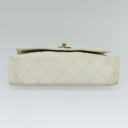 Chanel Double flap, White, Leather, handbag
