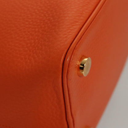 Louis Vuitton Lockit, Orange, Leather, handbag
