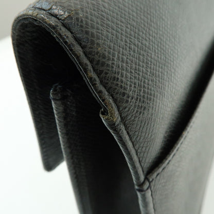 Louis Vuitton Selenga Pochette Taiga Leather, Gray, Leather, Clutch