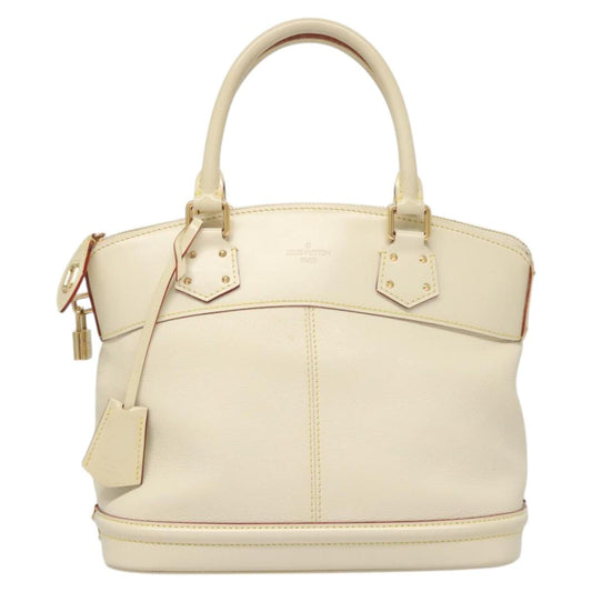 Louis Vuitton Lockit, White, Leather, handbag