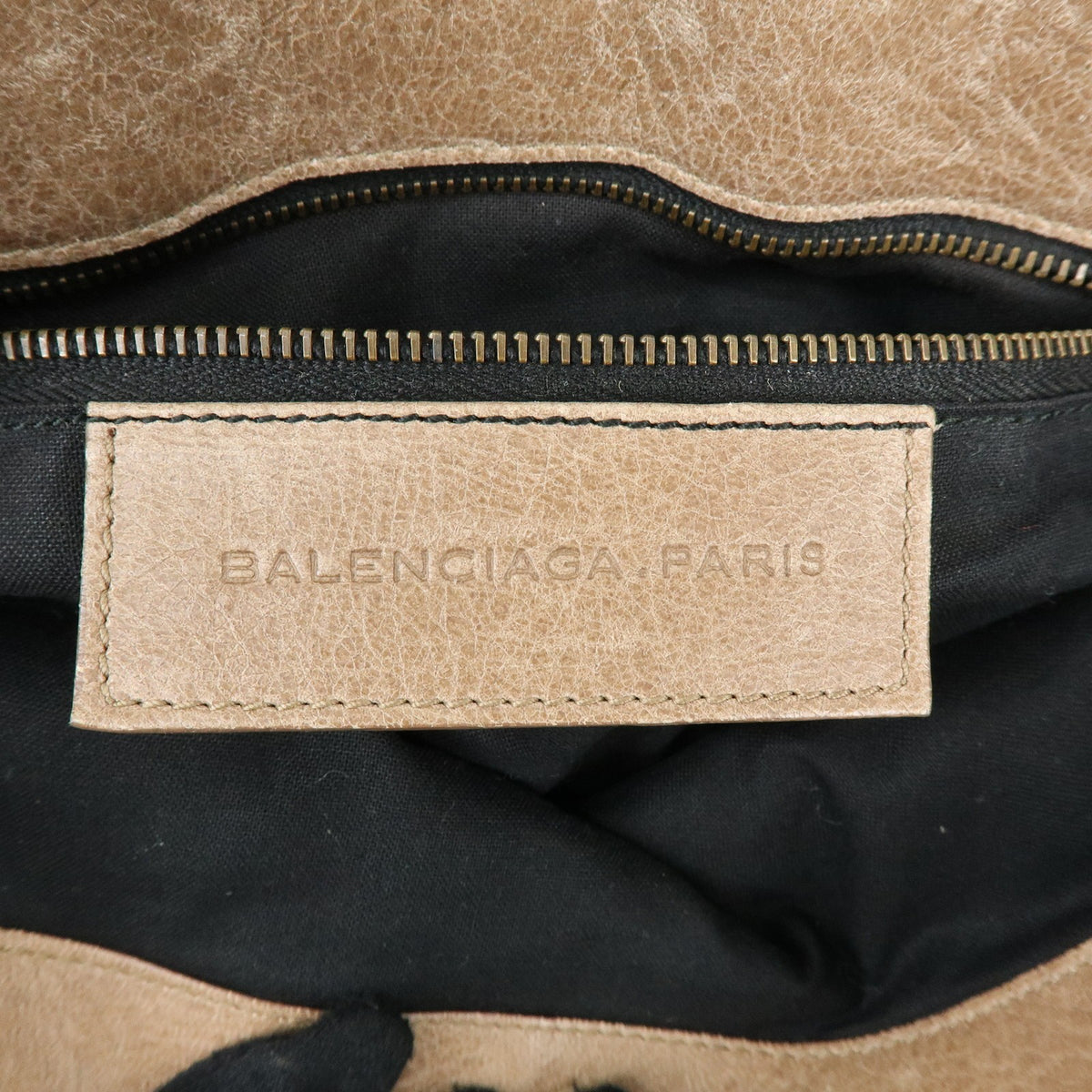 Balenciaga Classic Studs Folk Messenger Leather, Brown, Leather, Crossbody Bag