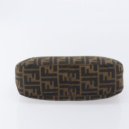 Fendi Vintage Pocket Zucca Canvas, Brown, Canvas, Shoulder Bag
