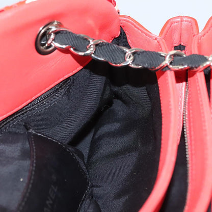 Chanel Mademoiselle, Red, Leather, shoulder