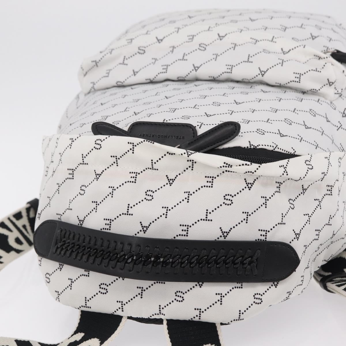 Stella McCartney Falabella Go Monogram Monogram Canvas, White, Nylon, Backpack