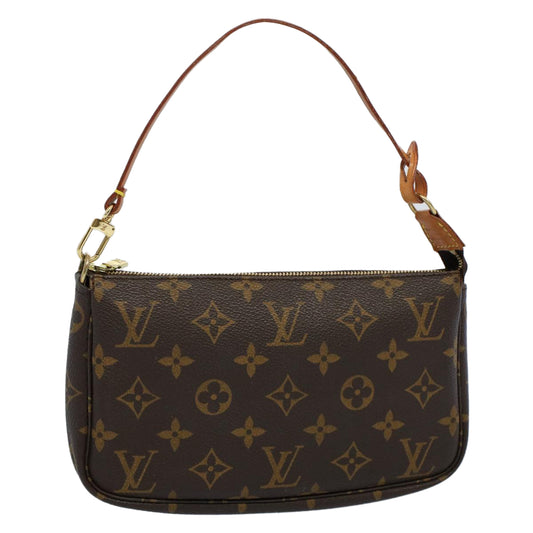 Louis Vuitton Pochette Accessoire, Brown, Canvas, clutch