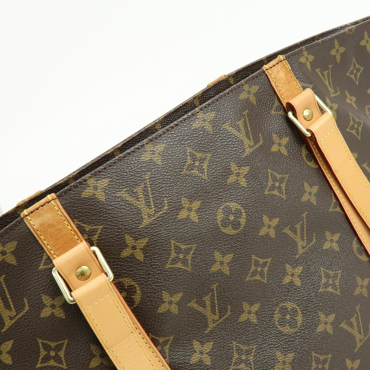 Louis Vuitton Shopping Sac Monogram Canvas, Brown, Canvas, Handbag
