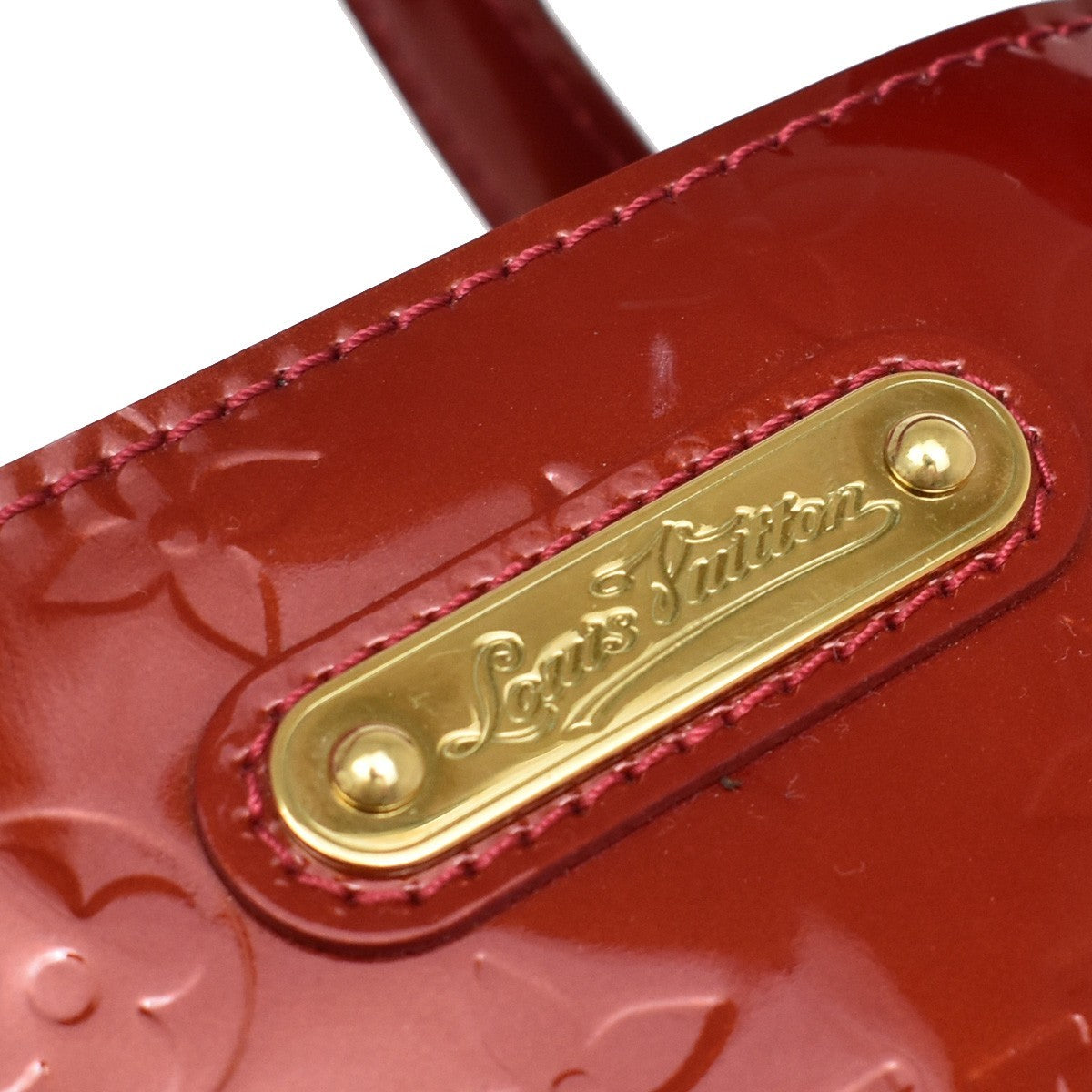 Louis Vuitton Wilshire Monogram Vernis, Red, Patent Leather, Handbag