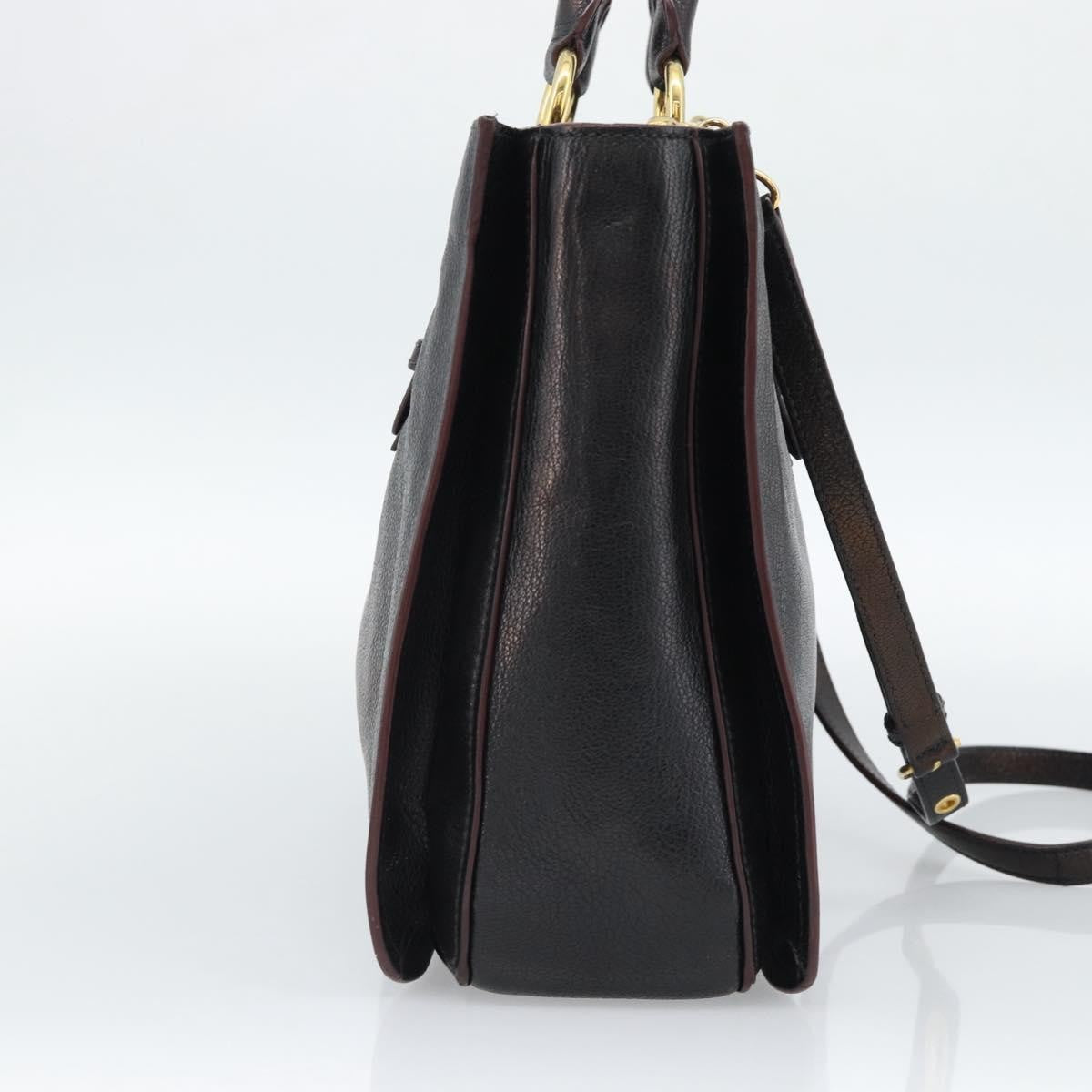 Miu Miu Madras Convertible Lock Leather, Black, Leather, Tote Bag