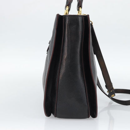 Miu Miu Madras Convertible Lock Leather, Black, Leather, Tote Bag