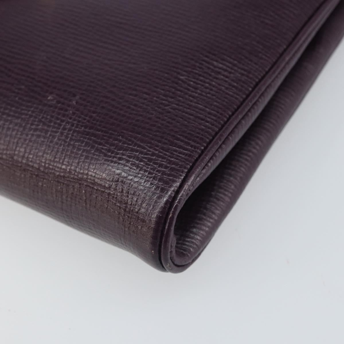 Celine Circle Logo Leather, Purple, Leather, Shoulder Bag
