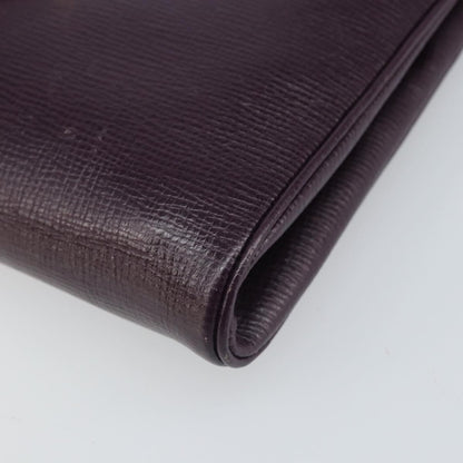 Celine Circle Logo Leather, Purple, Leather, Shoulder Bag