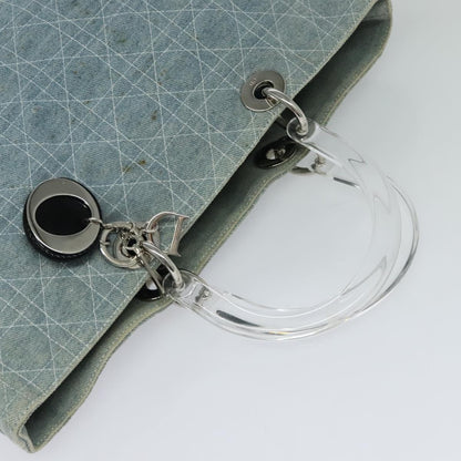 Dior Lady Dior, Blue, Canvas, handbag