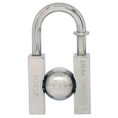 Hermes LHomme Peut Embellir La Terre Cadena Lock Charm Metal, Silver, Silver Plated, Charm