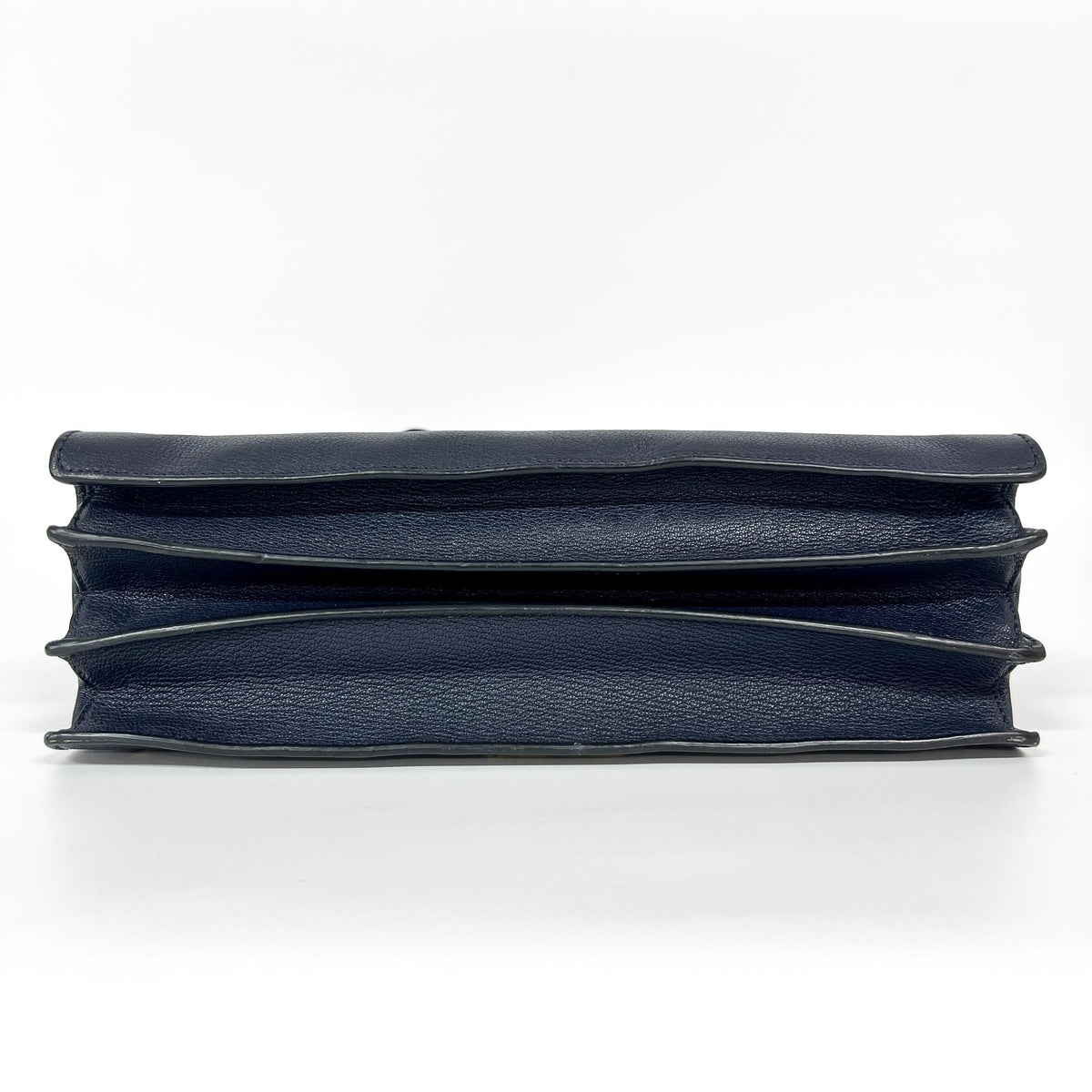 Miu Miu Madras Leather, Navy, Leather, Tote Bag