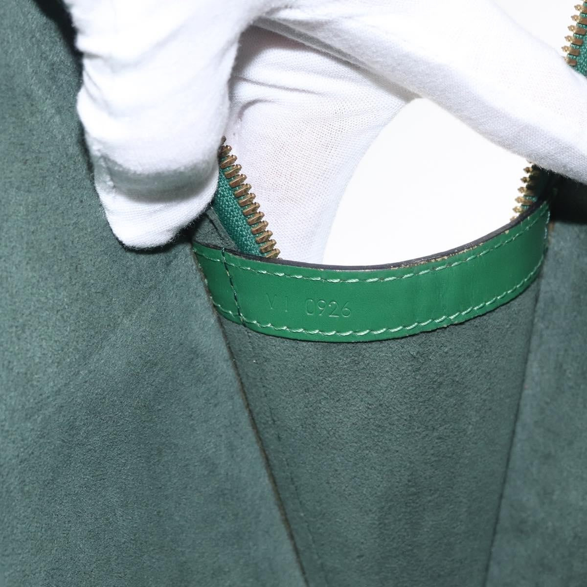 Louis Vuitton Lussac Epi Leather, Green, Leather, Handbag
