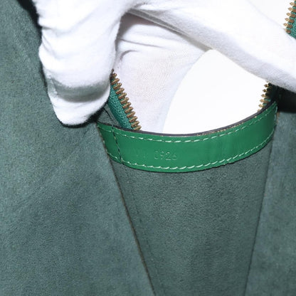 Louis Vuitton Lussac Epi Leather, Green, Leather, Handbag