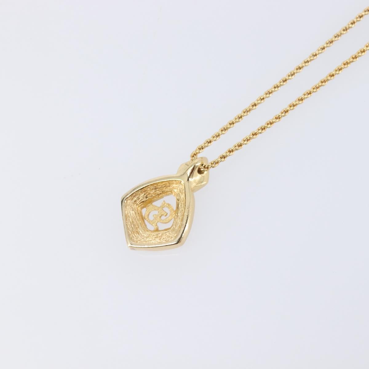 Christian Dior Vintage CD Heart Pendant Metal, Gold, Metal, Necklace