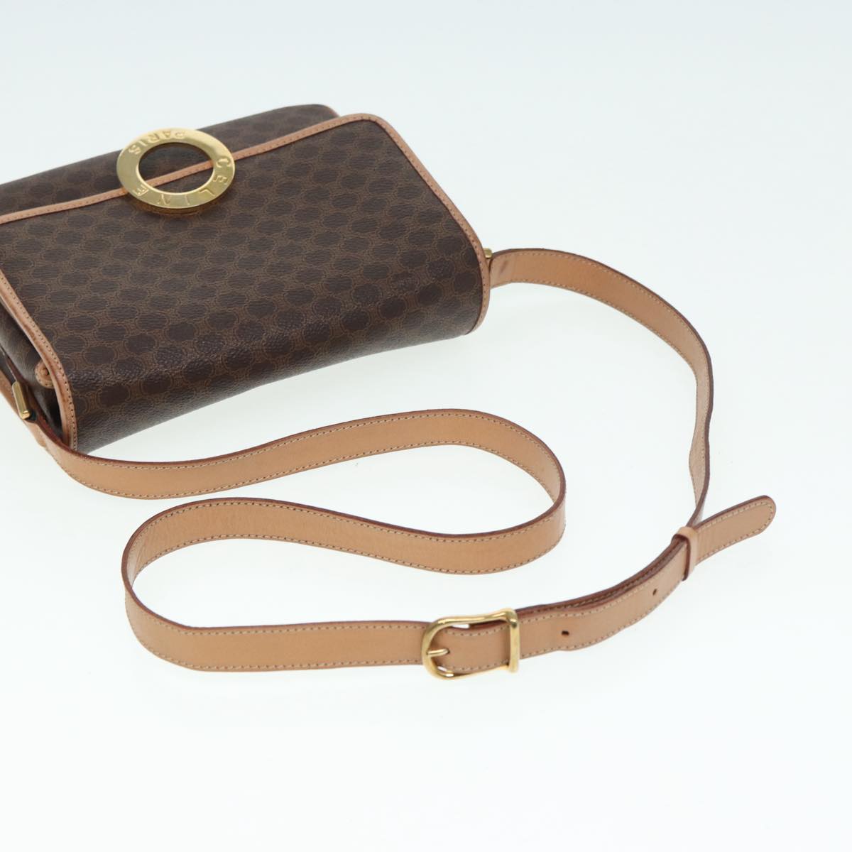 Céline Macadam, Brown, Canvas, shoulder