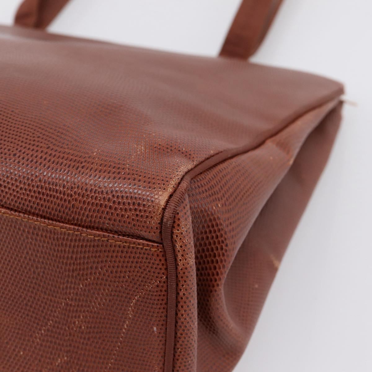 Salvatore Ferragamo Vala tote Embossed Leather, Brown, Leather, Tote Bag