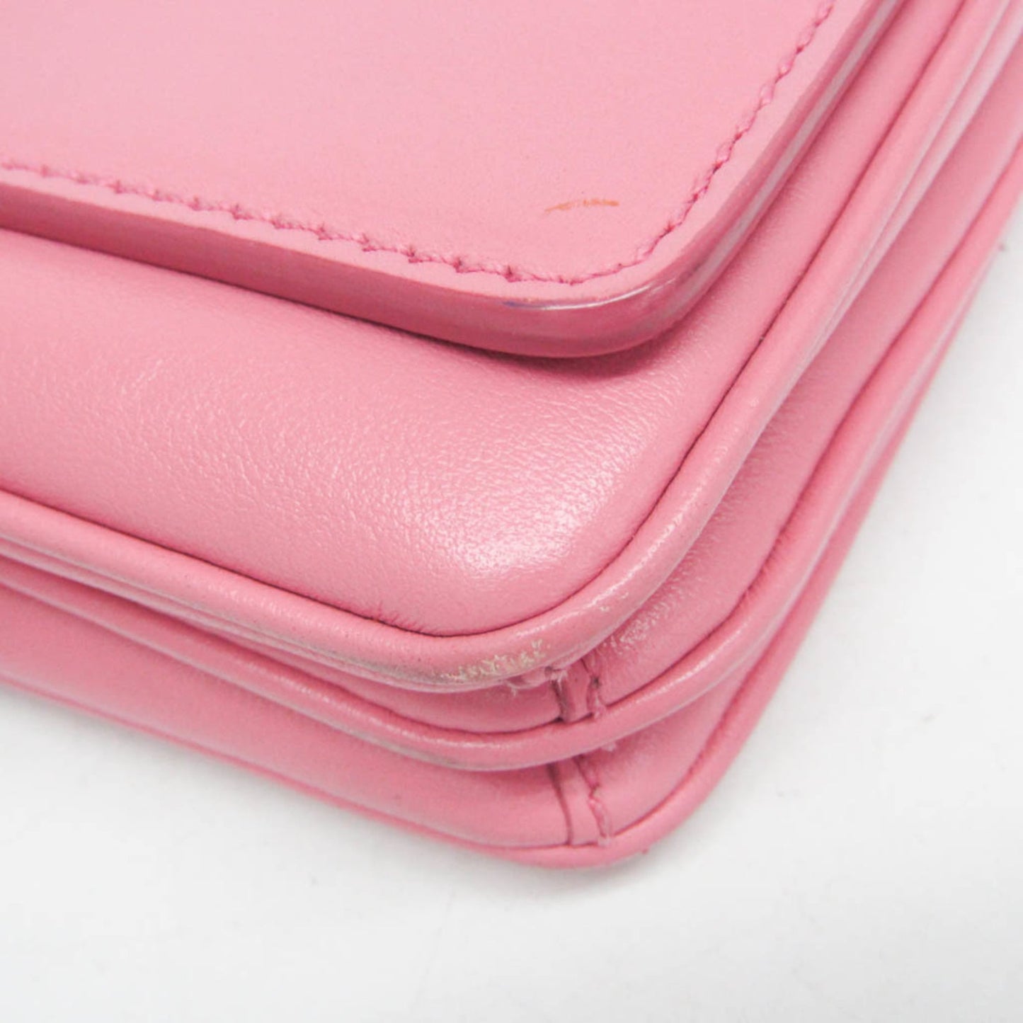 Prada Lux Chain Lock Flap Saffiano Leather, Pink, Leather, Shoulder Bag
