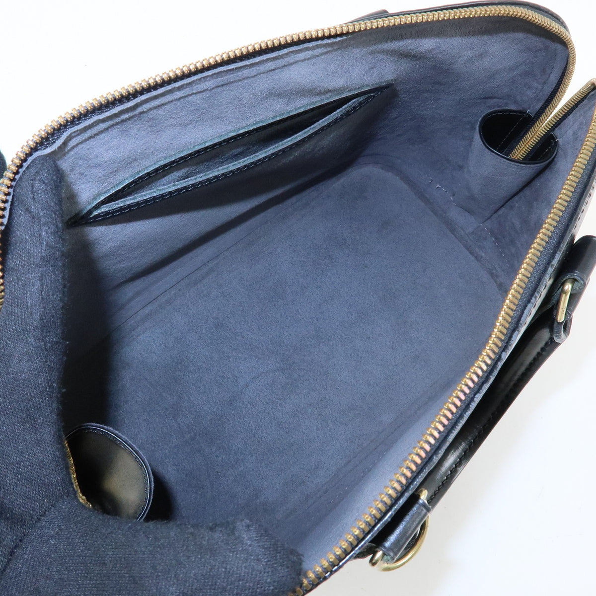 Louis Vuitton Alma Epi Leather, Black, Leather, Handbag