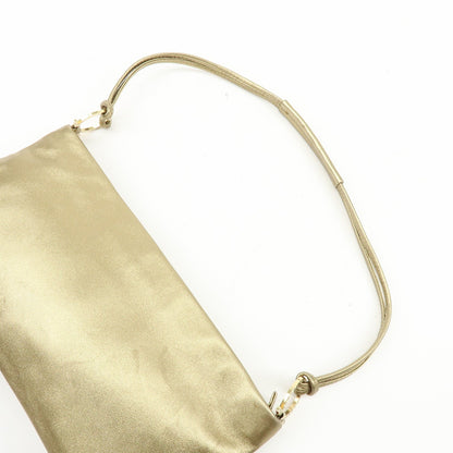 Salvatore Ferragamo Gancini Leather, Gold, Leather, Crossbody Bag